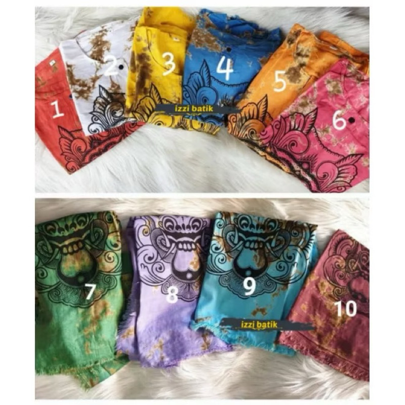 Promo  Baju Barong Anak Laki Laki Perempuan 1-10 Tahun Setelan Barongan Bali Set Kaos Celana