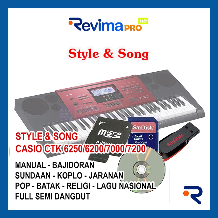 DVD Style Song Keyboard CASIO CTK6250 7000 dan CTK 7200 6200 Plus Bonus Style