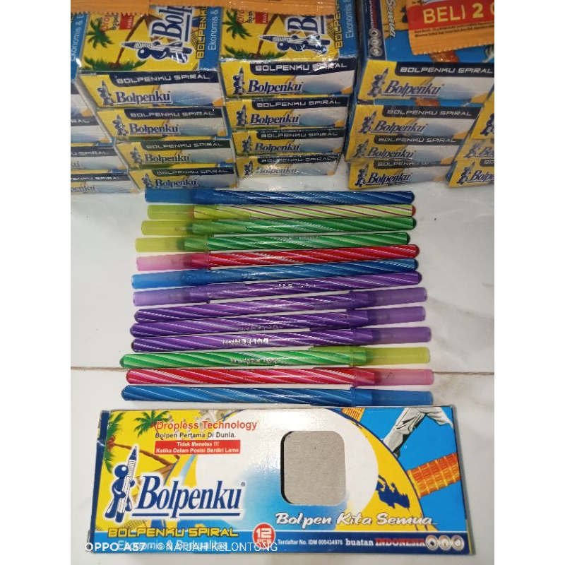 

BOLPENKU SPIRAL Murah 144pcs Berkualitas Super ekonomis 12pack PERBOX