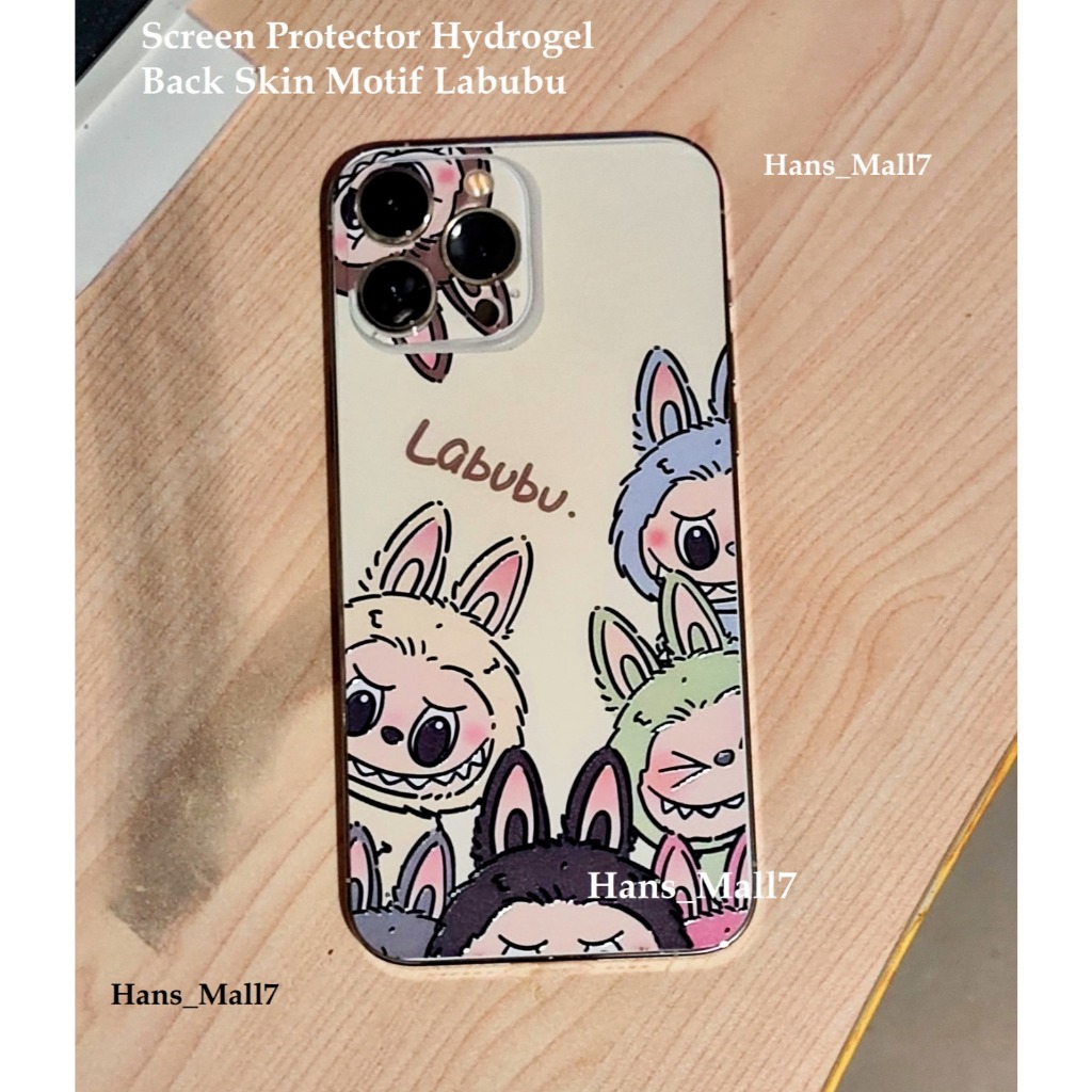 Hans- New's Hydrogel Back Skin Motif LABUBU SAMSUNG M15 M35 M55 M54 M53 M14 M13 M23 A31 A51 A71 M30 