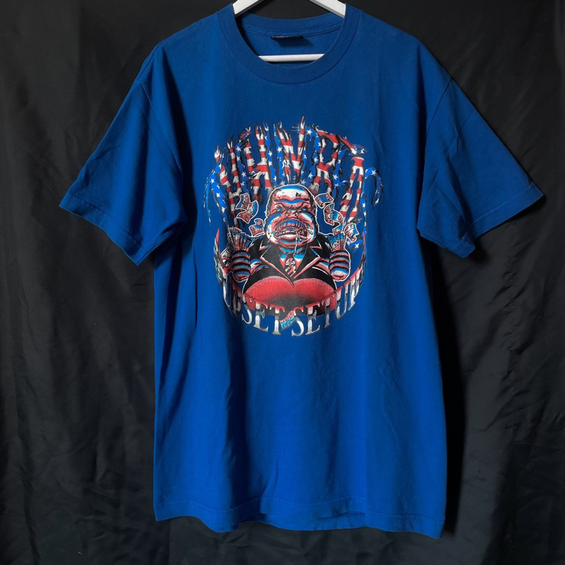 PRELOVED THE HUNDREDS CLOWN BLUE T-SHIRT - VINTAGE T-SHIRT - THE HUNDREDS T-SHIRT - KAOS CLOWN THE H