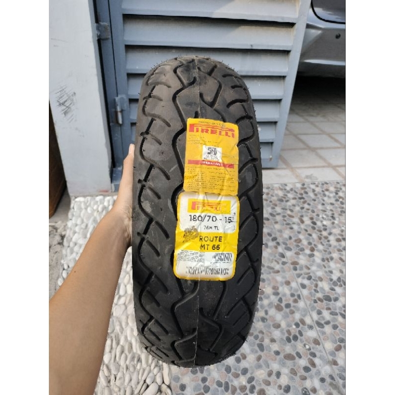 PROMO BAN PIRELLI 180/70-15 TUBELESS MT66 ROUTE 180 70 RING 15 PROMO CUCI GUDANG BARU STOK LAMA