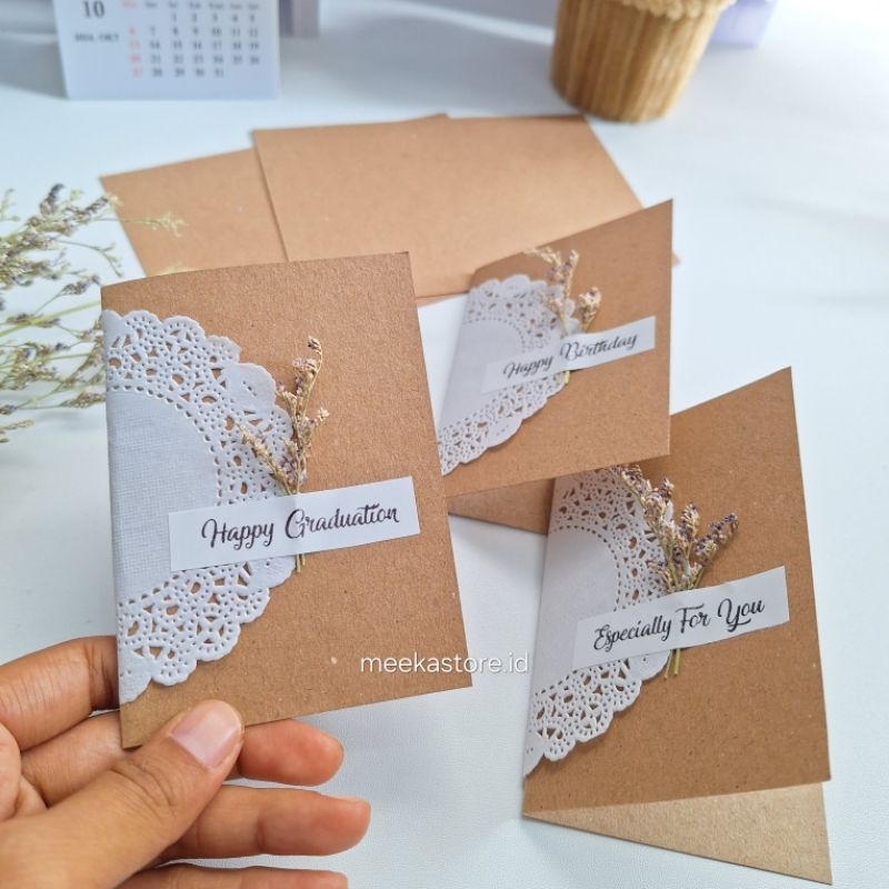 Kartu Ucapan Rustic Vintage Aesthetic Murah Souvenir Kartu Ucapan Estetik Greeting Card Aesthetic