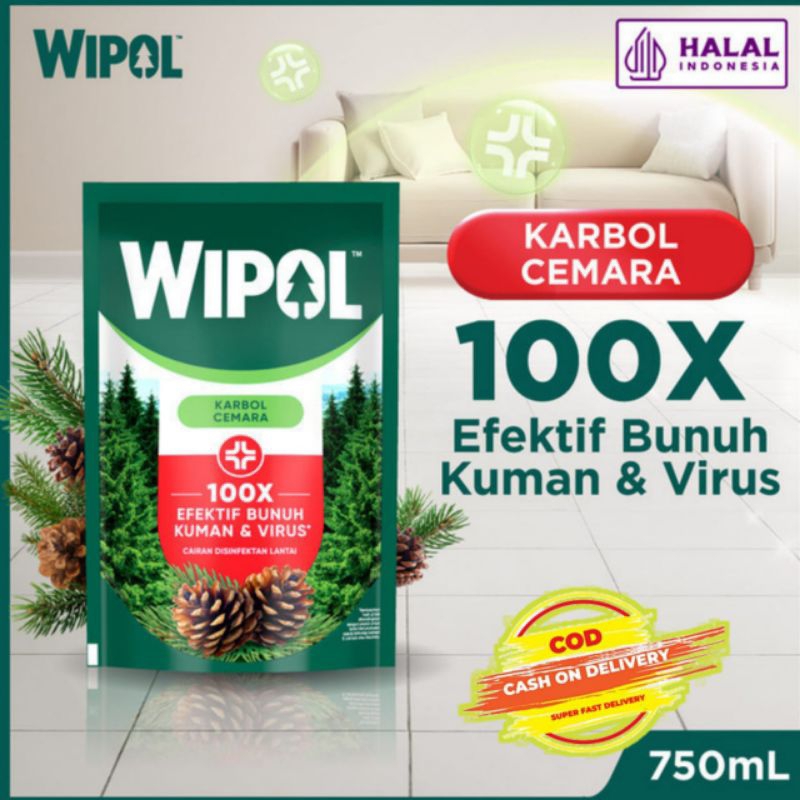 wipol 750ml/Wipol pembersih lantai 750ml/wipol karbol 750ml