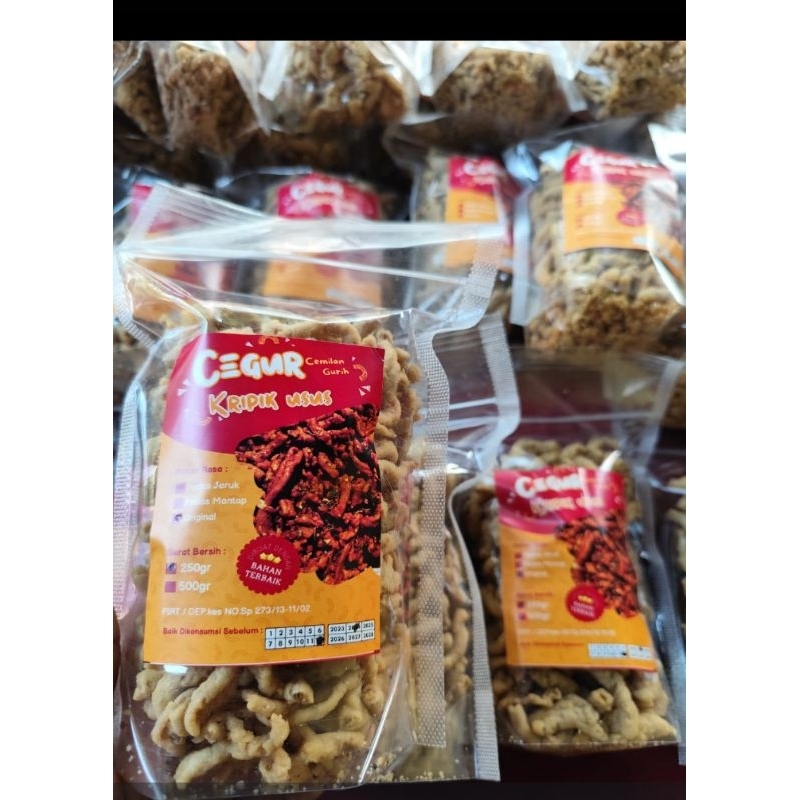 

Keripik Usus Cegur tiap hari freess