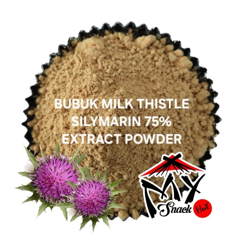 

BUBUK SILYMARIN 10GR EXTRACT ESKTRAK SILIMARIN TEH BUNGA MILK THISTLE TISTEL TEA LARUT AIR POWDER