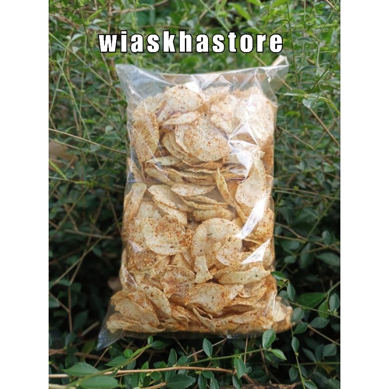 

Keripik opak mini wonosobo pedas asin & asin gurih - 250gram