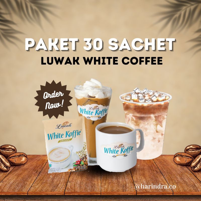 

PAKET 30 SACHET LUWAK WHITE COFFEE
