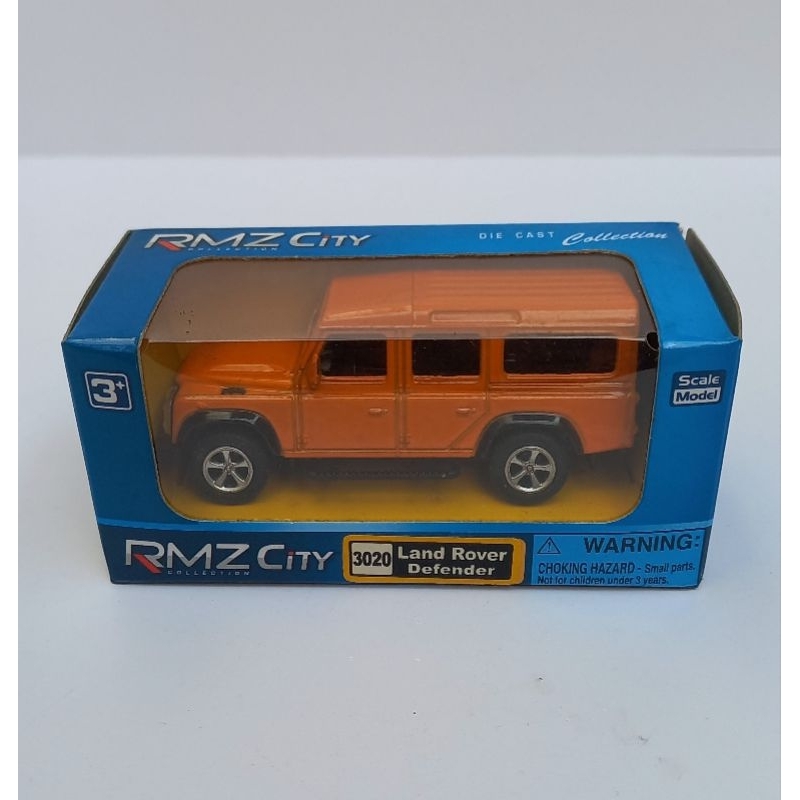 rmz city land rover defender 110 orange diecast 1/64
