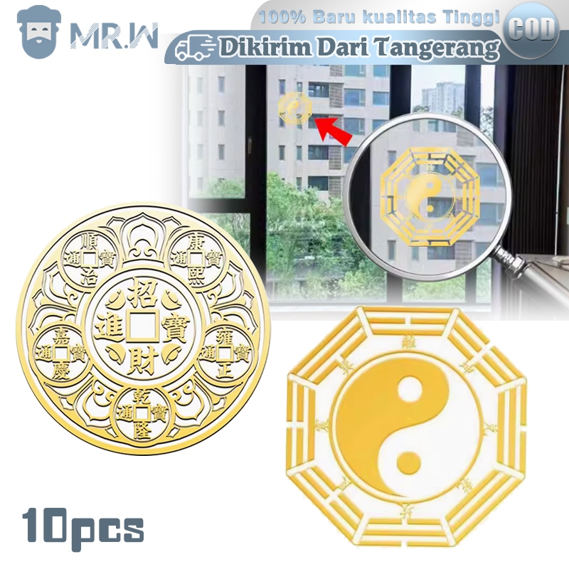 

Stiker Hp Hoki Model Koin Ba Gua 10pcs Stiker Emas Timbul Hoki Keberuntungan Cina Tradisional
