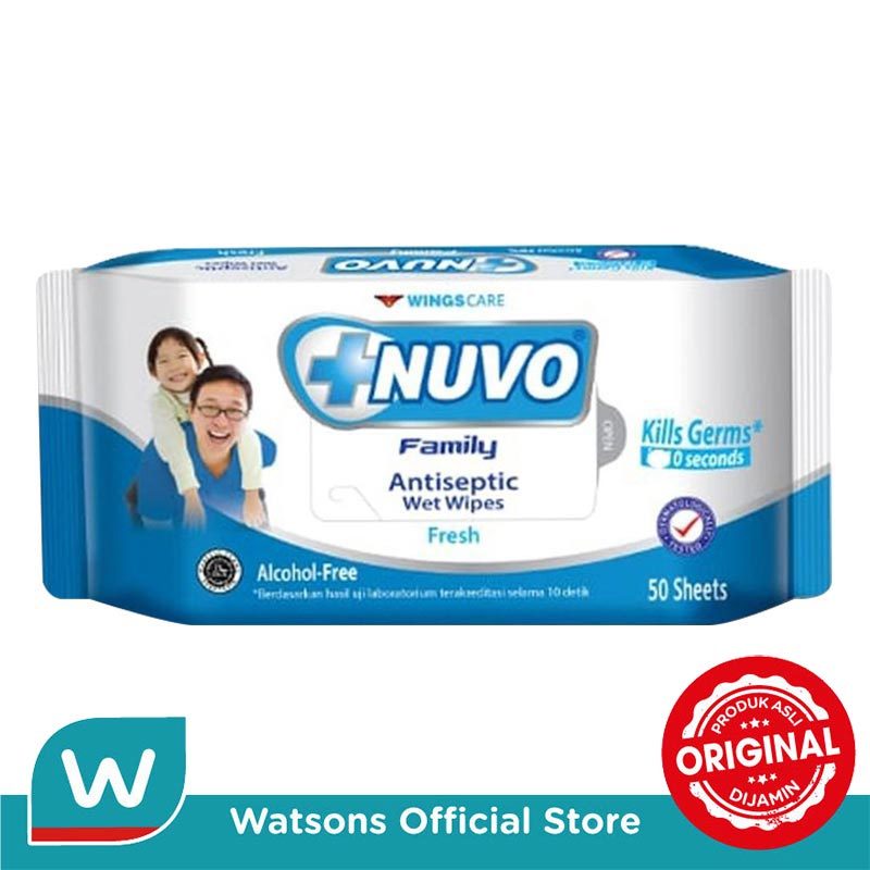 Nuvo Wet Wipes Biru 50s