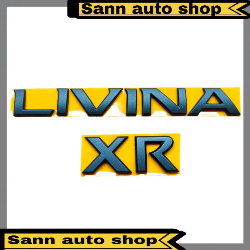 Emblem Tulisan LIVINA XR Original Nissan LIVINA XR Hitam Doff // Emblem Paket Komplit Tulisan LIVINA