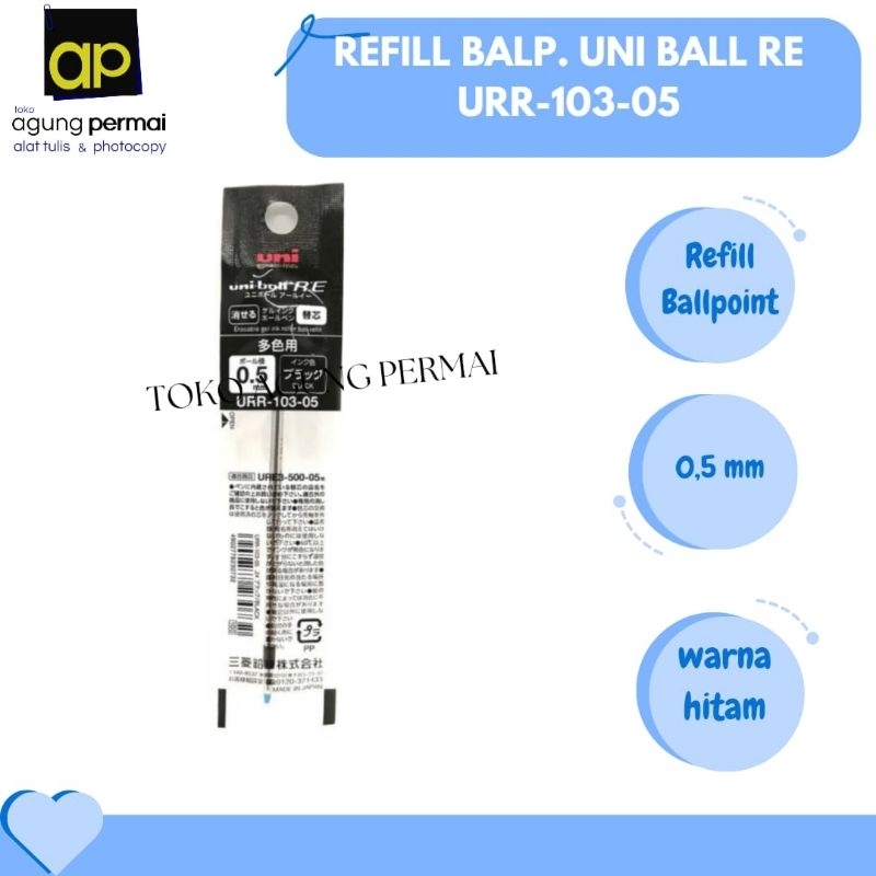 

Reffil Ballp. Uni Ball RE URR-103-05- Hitam