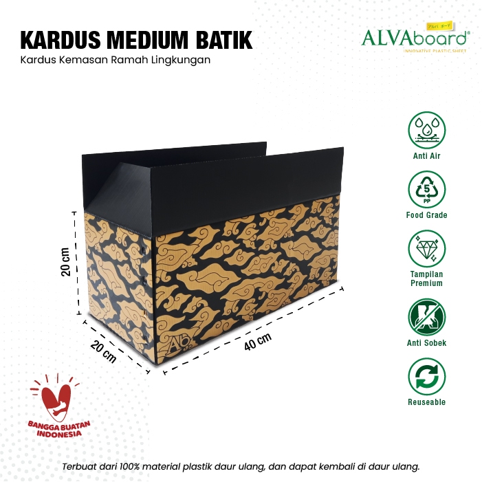 

Kardus Packaging ALVAboard Box Batik Motif Megamendung Ukuran 40x20x20 cm (P x L x T)