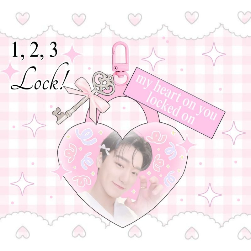 [PRE-PRDER] 1,2,3 LOCK ATEEZ KEYCHAIN ACRYLIC GANTUNGAN KUNCI AESTHETIC KPOP AKRILIK 2 SISI KEYRING 