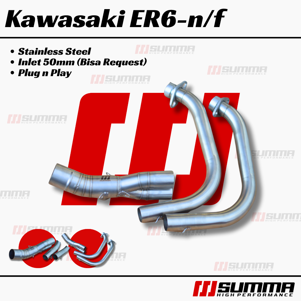 Header Knalpot Kawasaki Er6 Er6n Er6f 650cc Leheran Bending Summa Exhaust