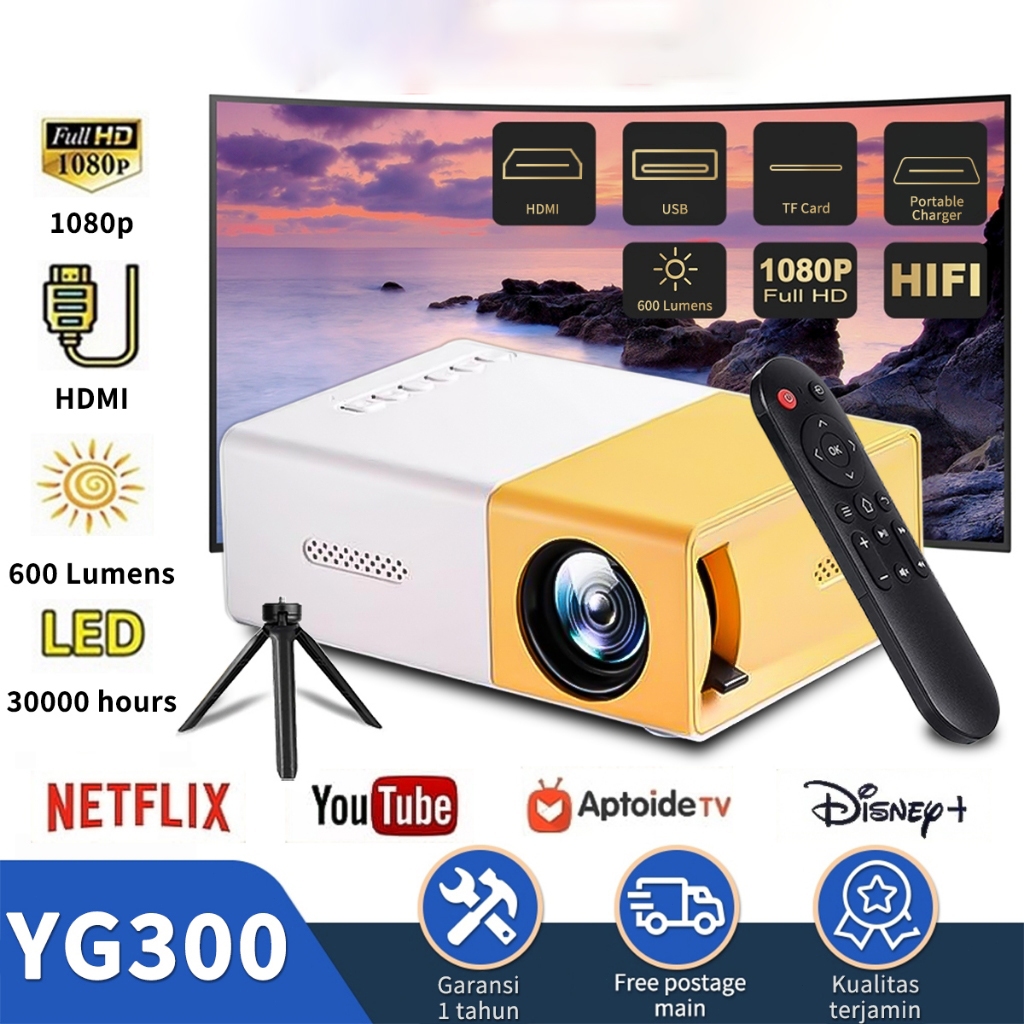 Proyektor mini YG300 Portable Led mini Proyektor hp mini Home Theater Proyektor