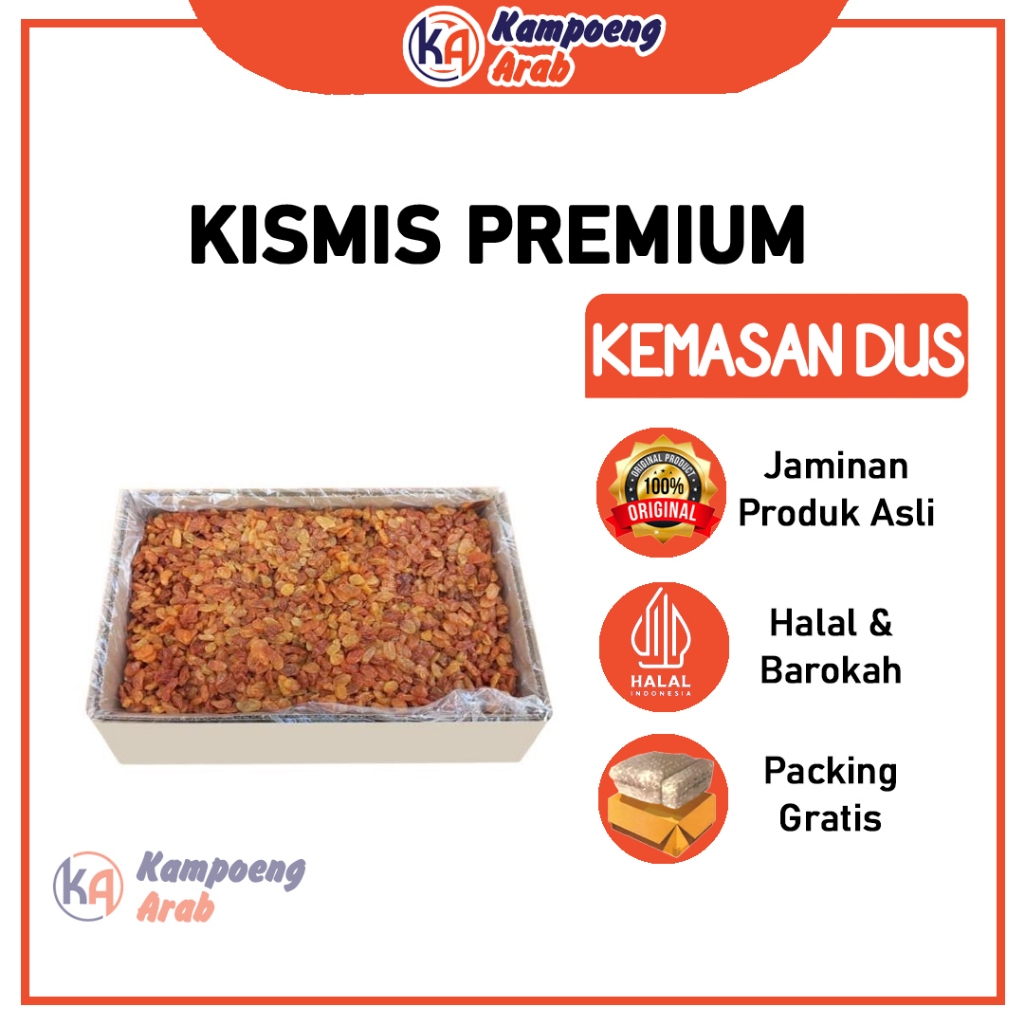 

KISMIS PREMIUM DUS 10kg Natual Arab Kualitas Terbaik Rasa Asam Manis Fresh Terbaik Muesli Granola Camilan Untuk Topping Kue