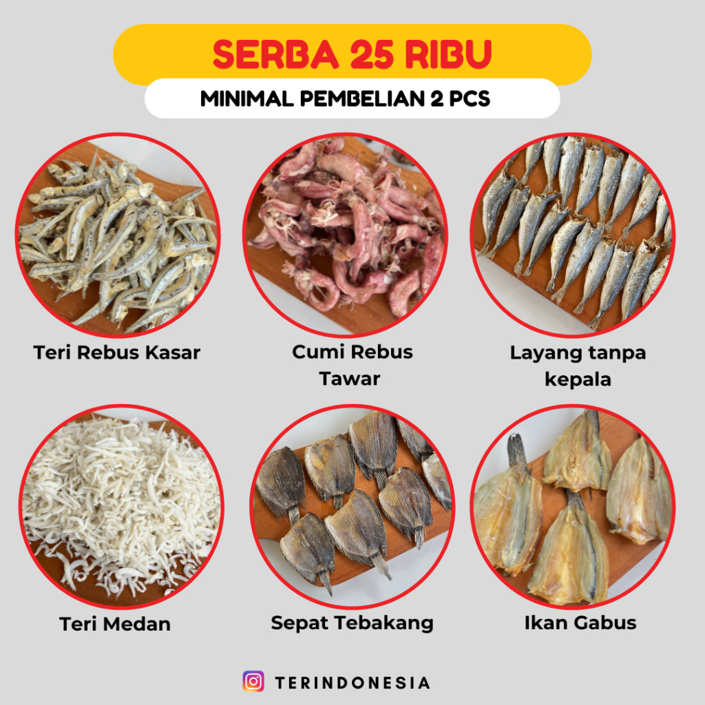 

PAKET 25RIBU TERI MEDAN I CUMI I UDANG REBON I SEPAT
