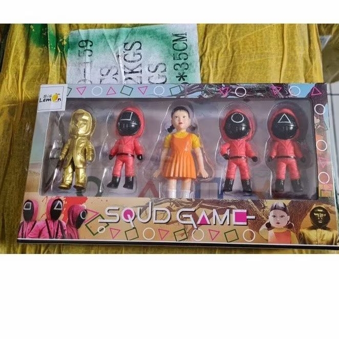 Mainan Anak Robot Figure Squid Game Isi 5 Pcs