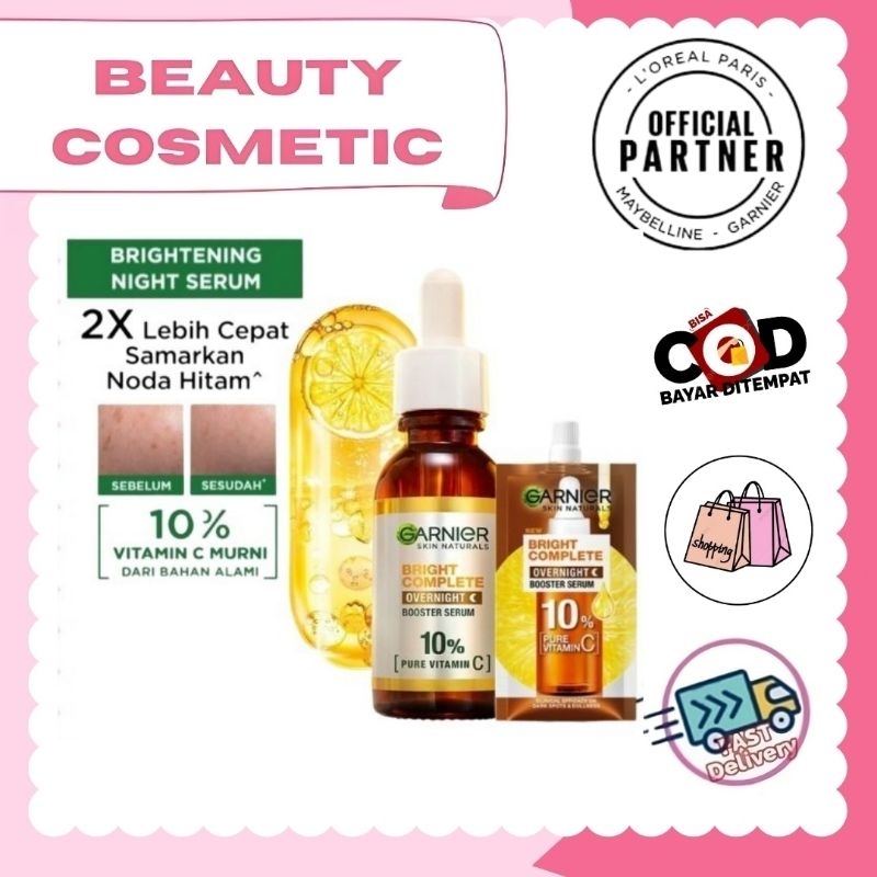 Garnier Bright Complete Overnight Vitamin C Serum - Serum malam