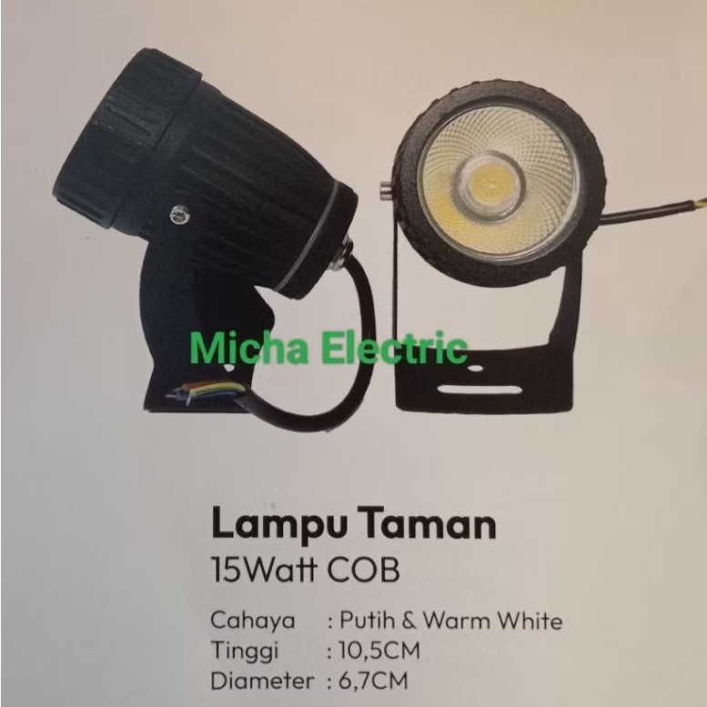 Lampu Taman Tancap COB 15W Outdoor/ Lampu Sorot Taman Tancap LED 15W Outdoor