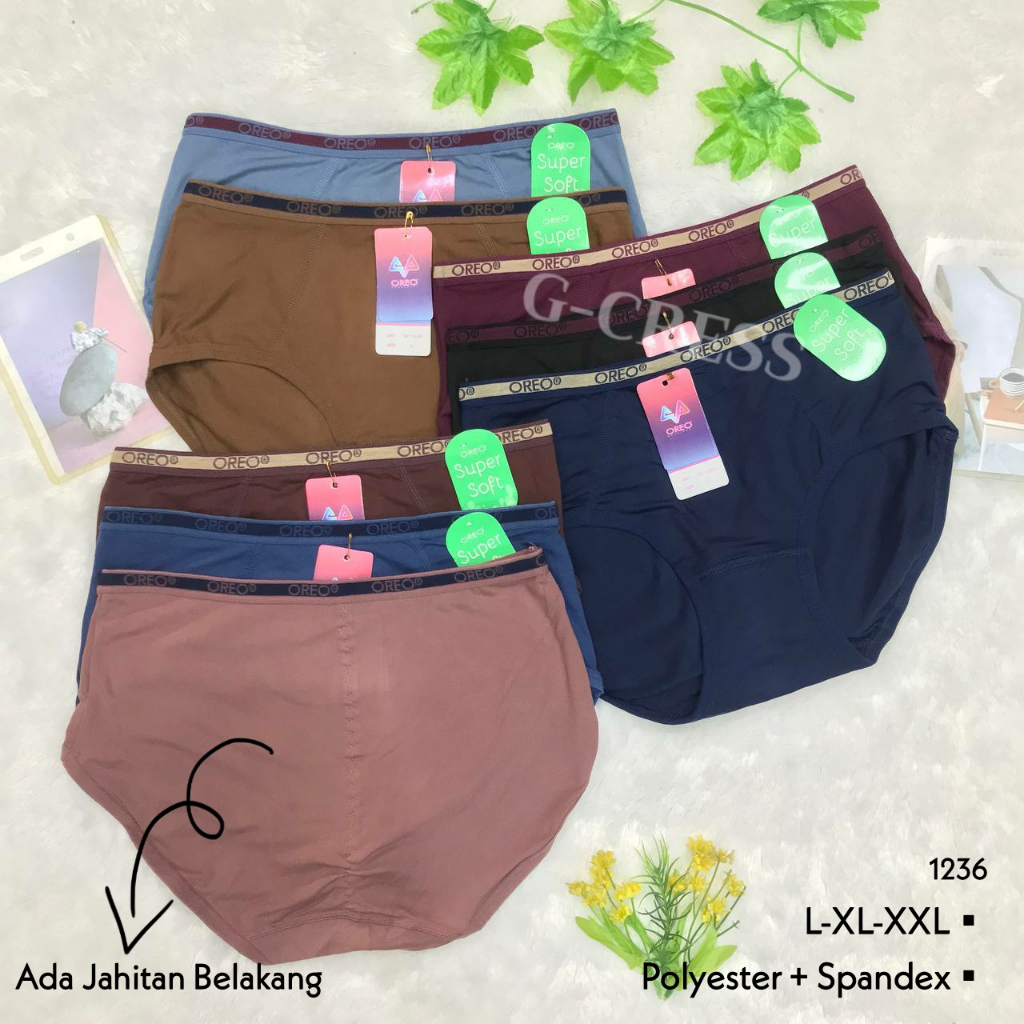 Celana Dalam/CD Wanita Sepinggang Polos Katun Spandex Lembut Adem Karet Kecil CD Cewek Murah CD Impo