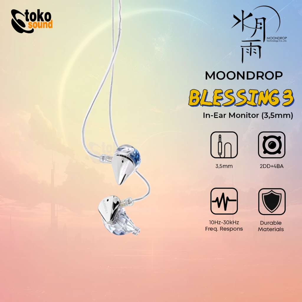 Moondrop BLESSING 3 - 2 DD + 4 BA Hybrid Driver In Ear Monitor Earphone