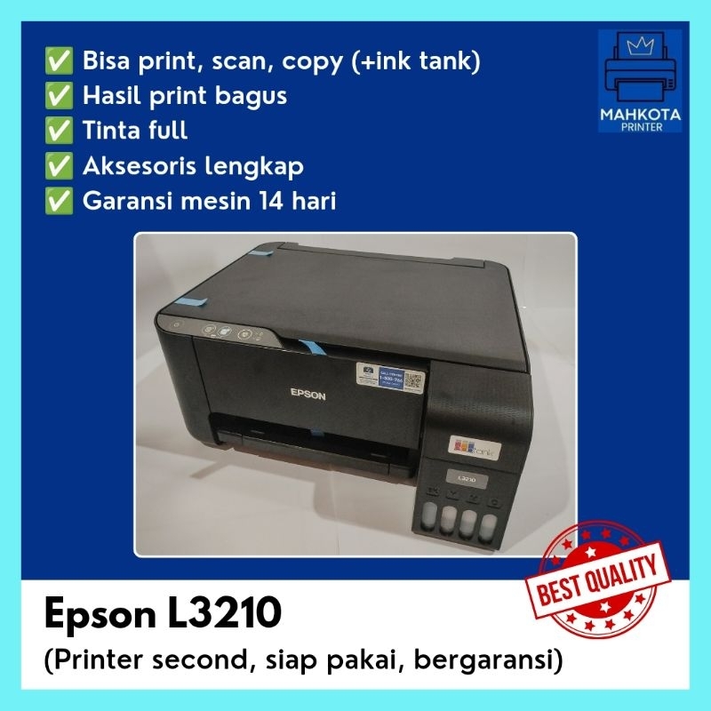 Printer Epson L3210 Second Normal Siap Pakai