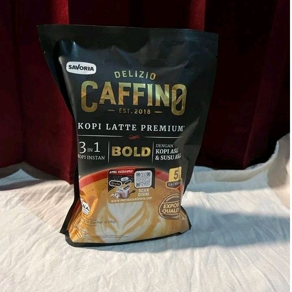 

Caffino Bold kopi latte premium 3in1 30g/1 renceng isi 5 sachet