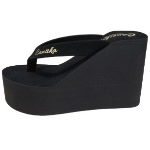 KODE V9E SHNew Sandal CANTIKA Sendal wedges spon jepit tinggi 11cm  sandal wanita
