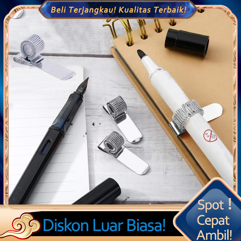 

2pcs Klip Pen Buku Catatan/Pensil Meja Pen Holder