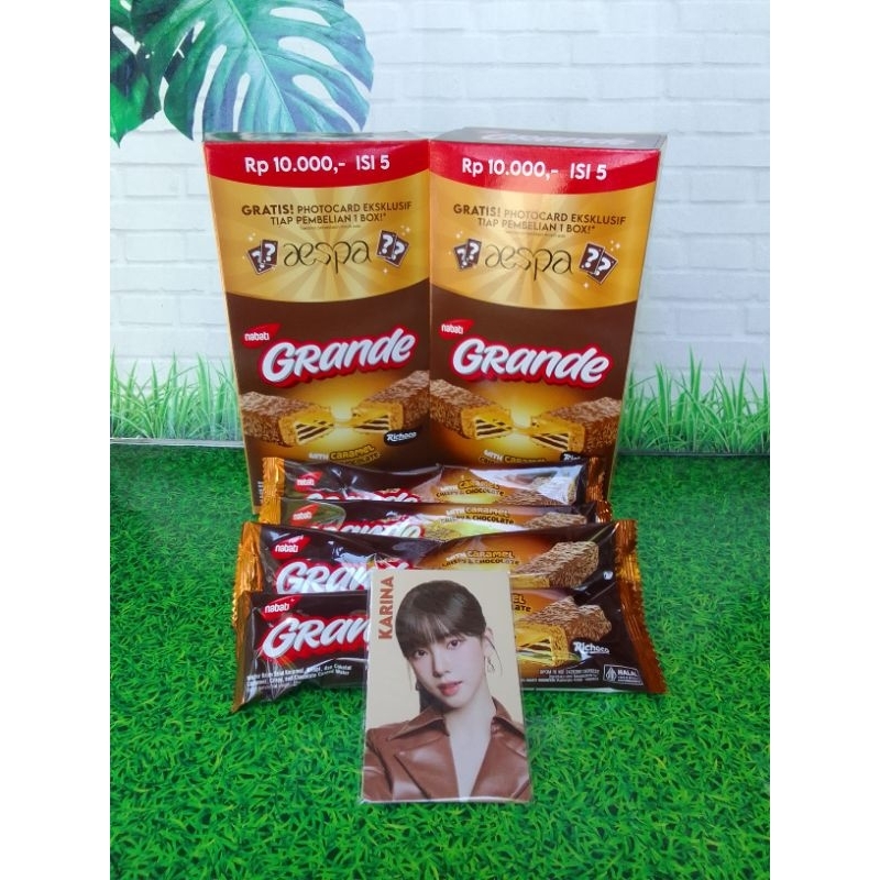 

1 BOX NABATI NEXTAR X AESPA PHOTOCARD / GRANDE / COKLAT / TERMURAH / NABATI TERMURAH