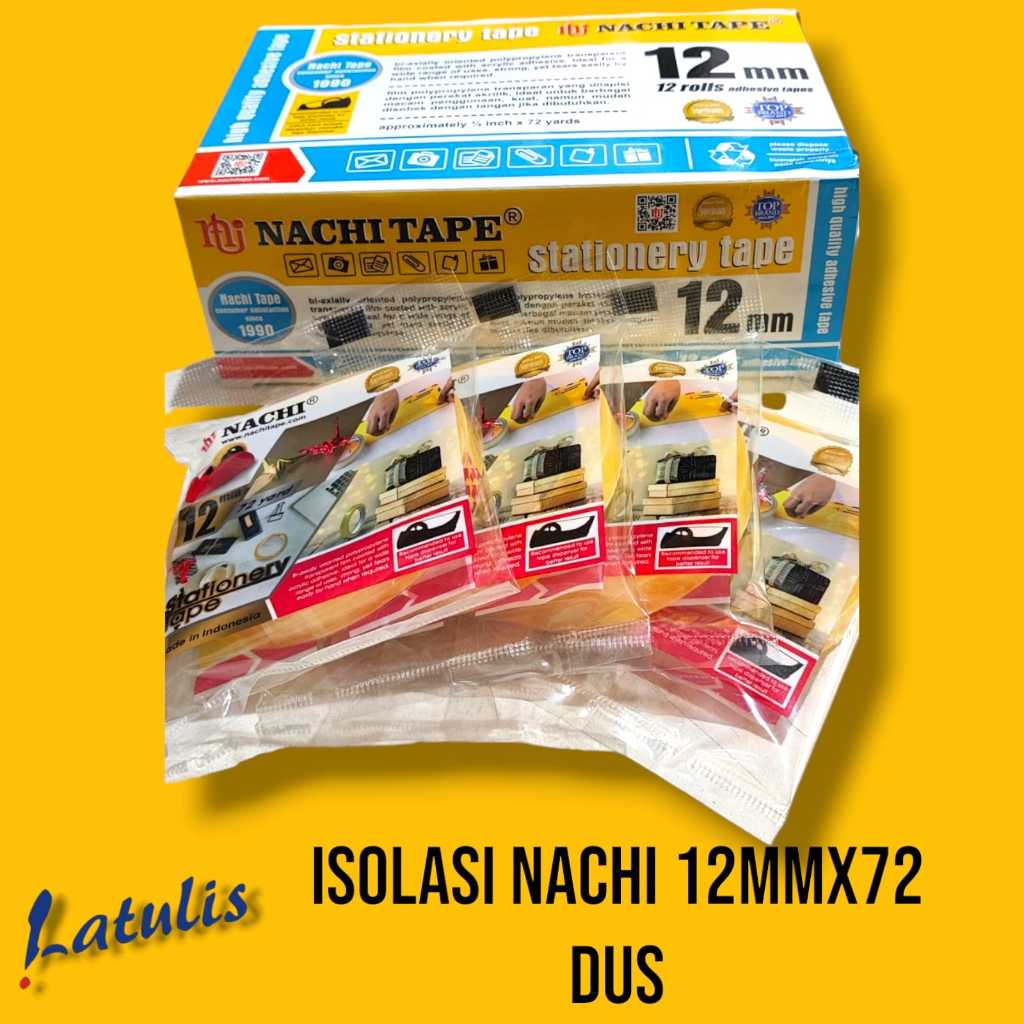 

Isolasi Tape Nachi Dus 12 mm x 72 yard (12pcs)