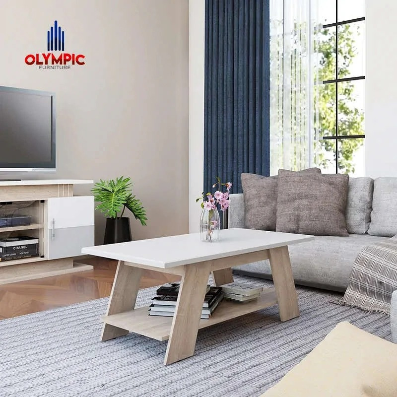 MEJA KOPI CT TEATRO OLYMPIC COFFE TABLE BANGKU TAMU KAYU