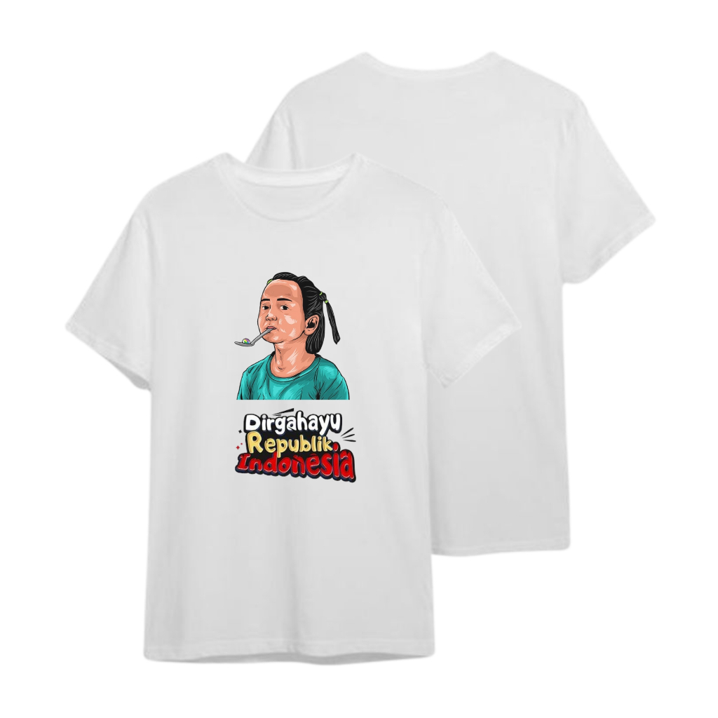 kaos Baju Distro HUT RI KE 77 TAHUN 77TH HUT REPUBLIK INDONESIA RI| KAOS WANITA DAN PRIA UKURAN DEWA
