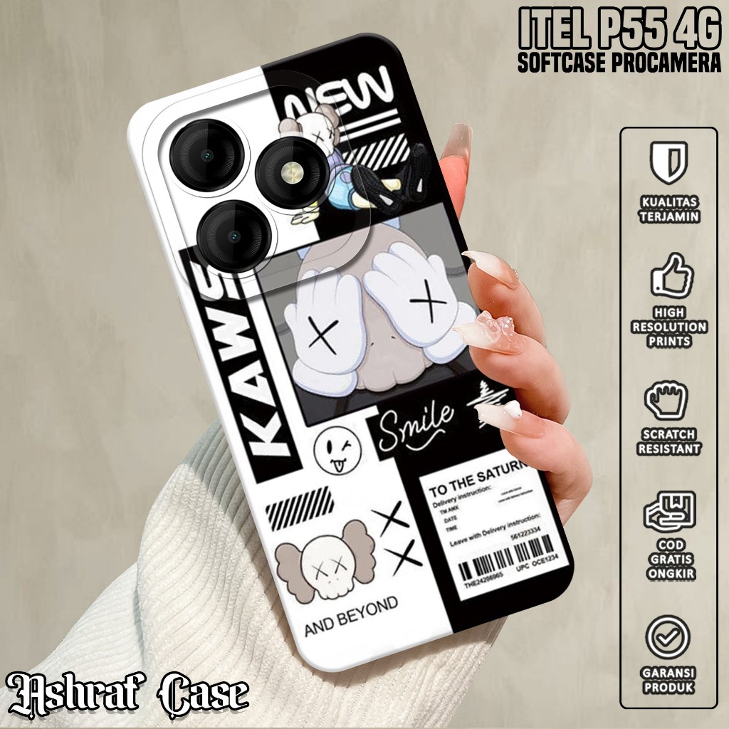 Casing ITEL P55 4G - Casing Hp ITEL P55 4G ( AES ) Silikon Hp ITEL P55 4G - Softcase Hp ITEL P55 4G 