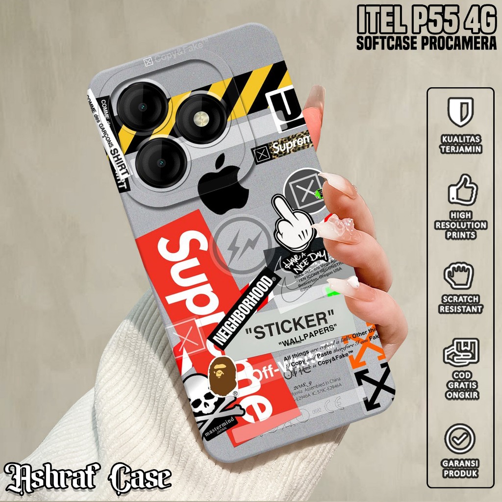 Casing ITEL P55 4G - Casing Hp ITEL P55 4G ( BA ) Silikon Hp ITEL P55 4G - Softcase Hp ITEL P55 4G -