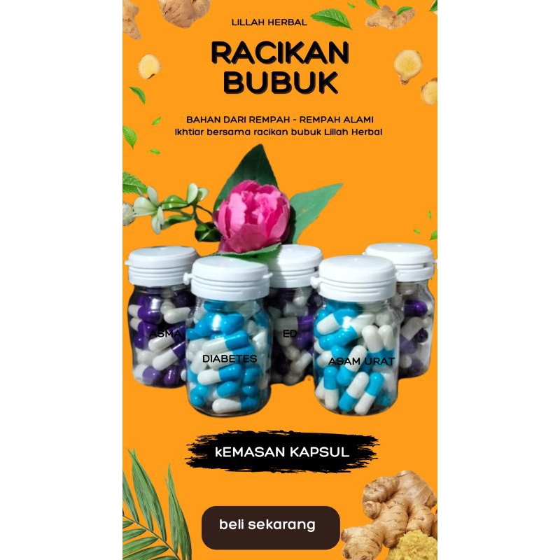 

racikan rempah rempah bubuk kapsul
