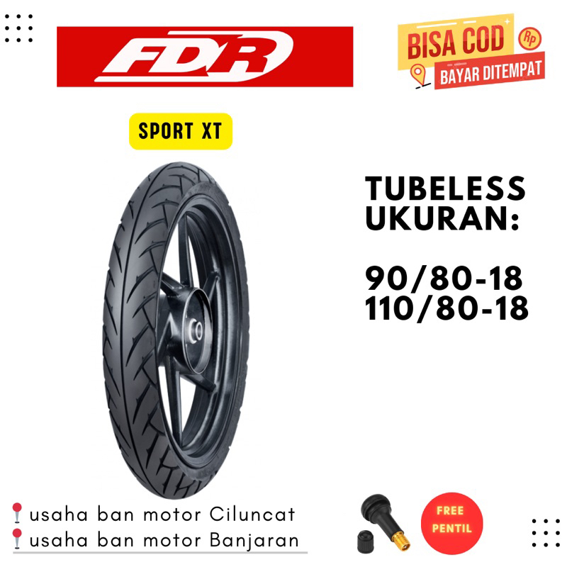 Ban FDR SPORT XT 90/80 110/80 Ring 18 Tubeless