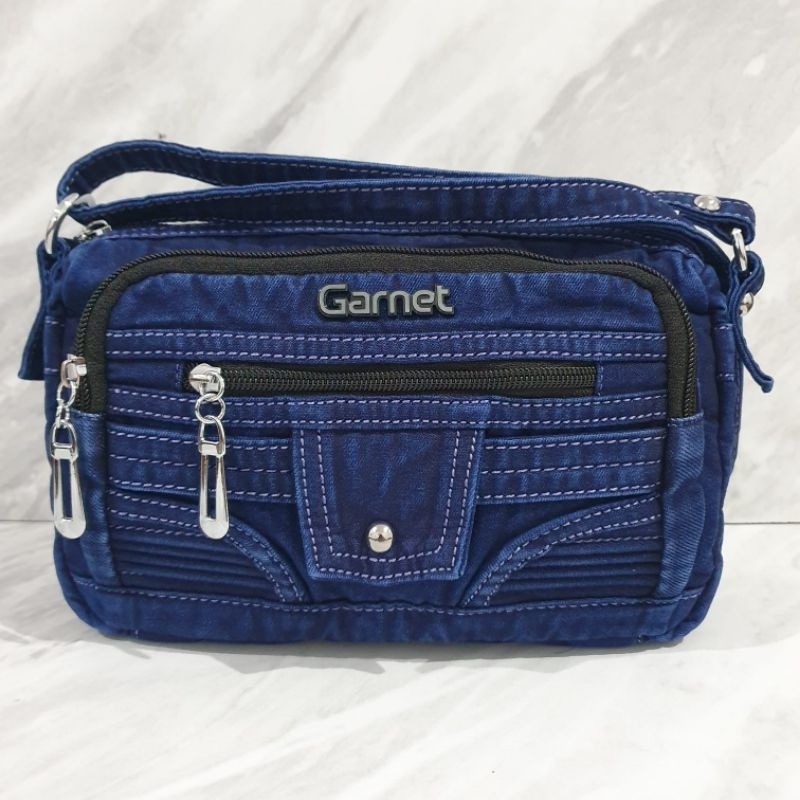 Tas selempang wanita bahan jeans denim