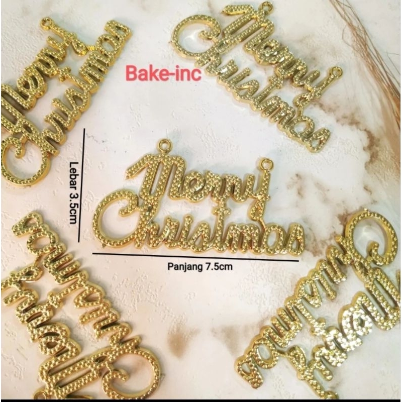 

[Bake-inc] Cake Topper Hiasan Kue Natal Merry Christmas