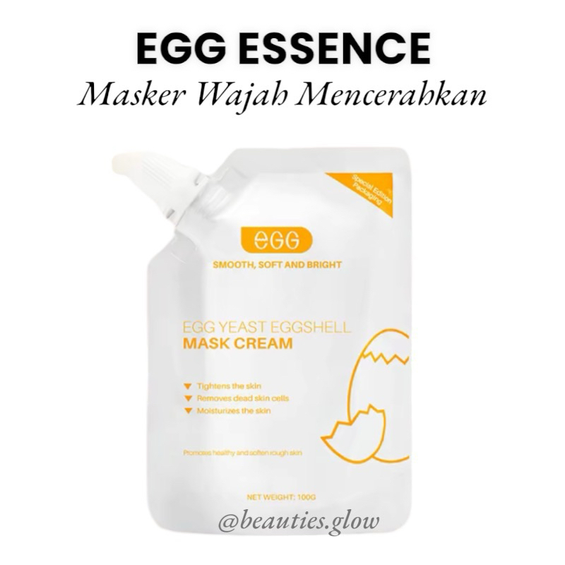 EGG YEAST EGGSELL MASK CREAM | Masker Cangkang telur