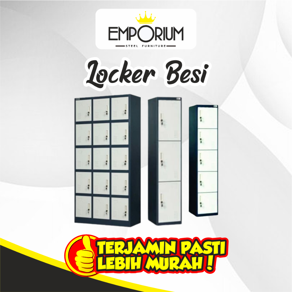 LOCKER BESI/ LEMARI PENYIMPANAN BESI/ LOCKER KAMPUS/ RAK BESI - EMPORIUM