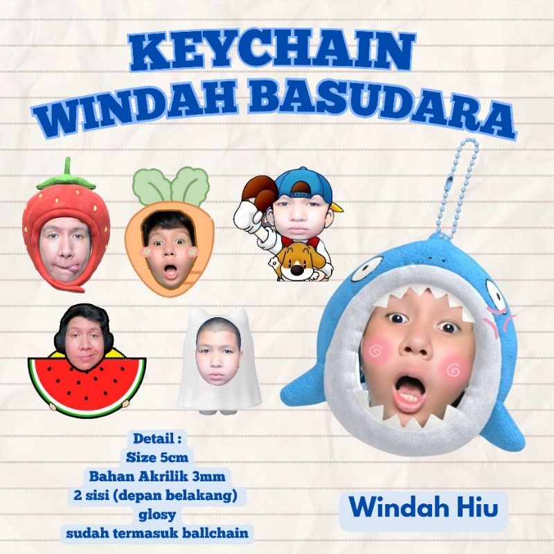 KEYCHAIN WINDAH BASUDARA | GANTUNGAN KUNCI WINDAH | WINDAH HIU | STRAWINDAH