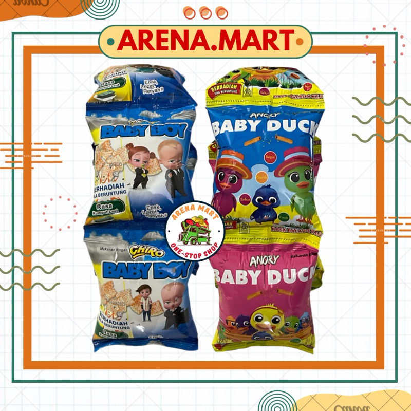 

Ciki Snack chiki viral berhadiah baby duck baby boy makanan Ringan 1 Renceng 15gr