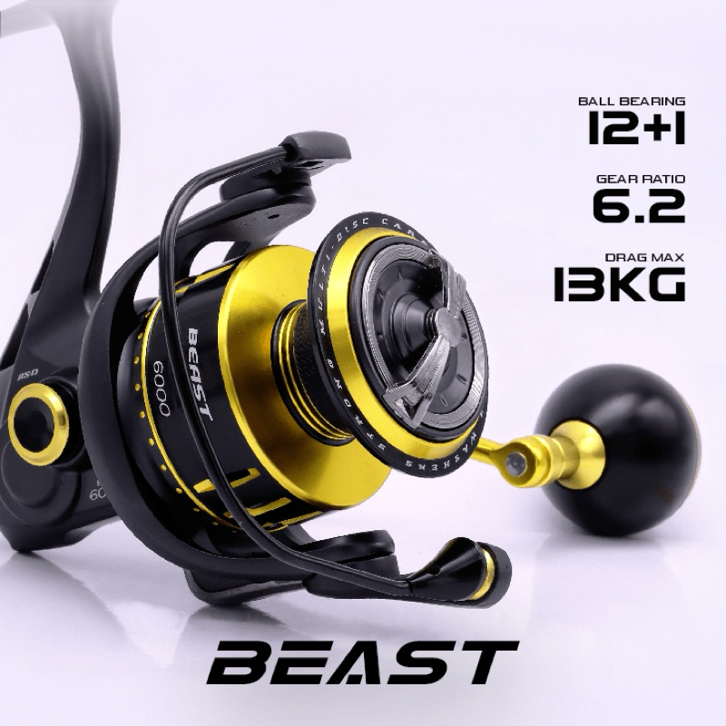Reel Pancing Eupro BEAST 3 Spinning Reel Metal Body SW | 12+1BB