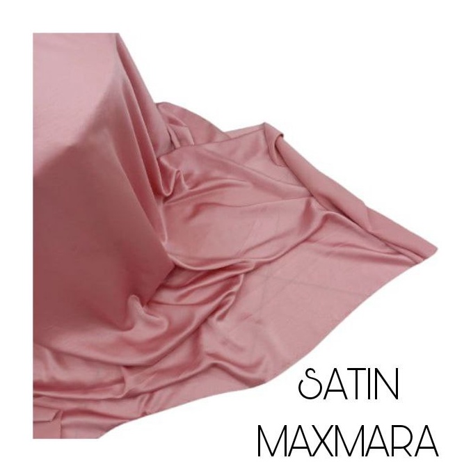 KODE C35L Kain satin polosan Maxmara Premium Bahan saten lembut k untuk dress gamis dan seragam brid