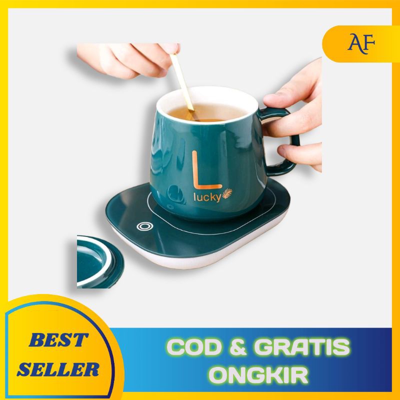 Set Gelas Penghangat air Gelas Keramik Pemanas Minuman Gelas Pemanas air