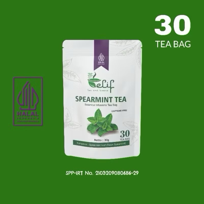

SPEARMINT TEA | Spearmint Tea Untuk Jerawat Hormon PCOS Promil | Teh Spearmint | 30 Tea Bag | ELIF TEA AND TISANE